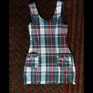 Zara plaid tweed bodycon mini dress